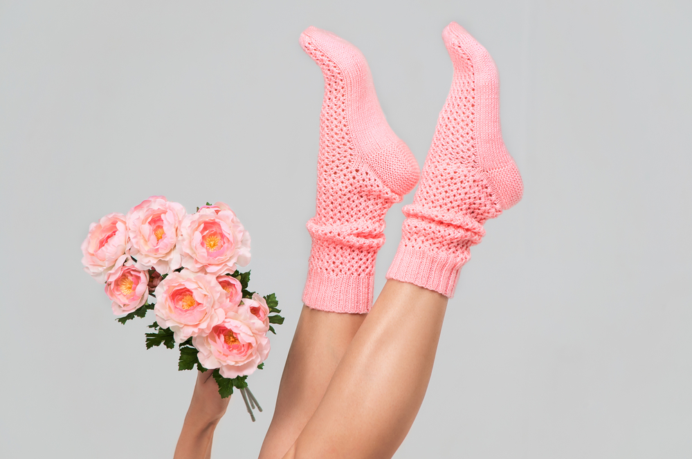 Pink thermal socks.