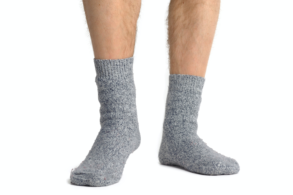 Work socks in grey.