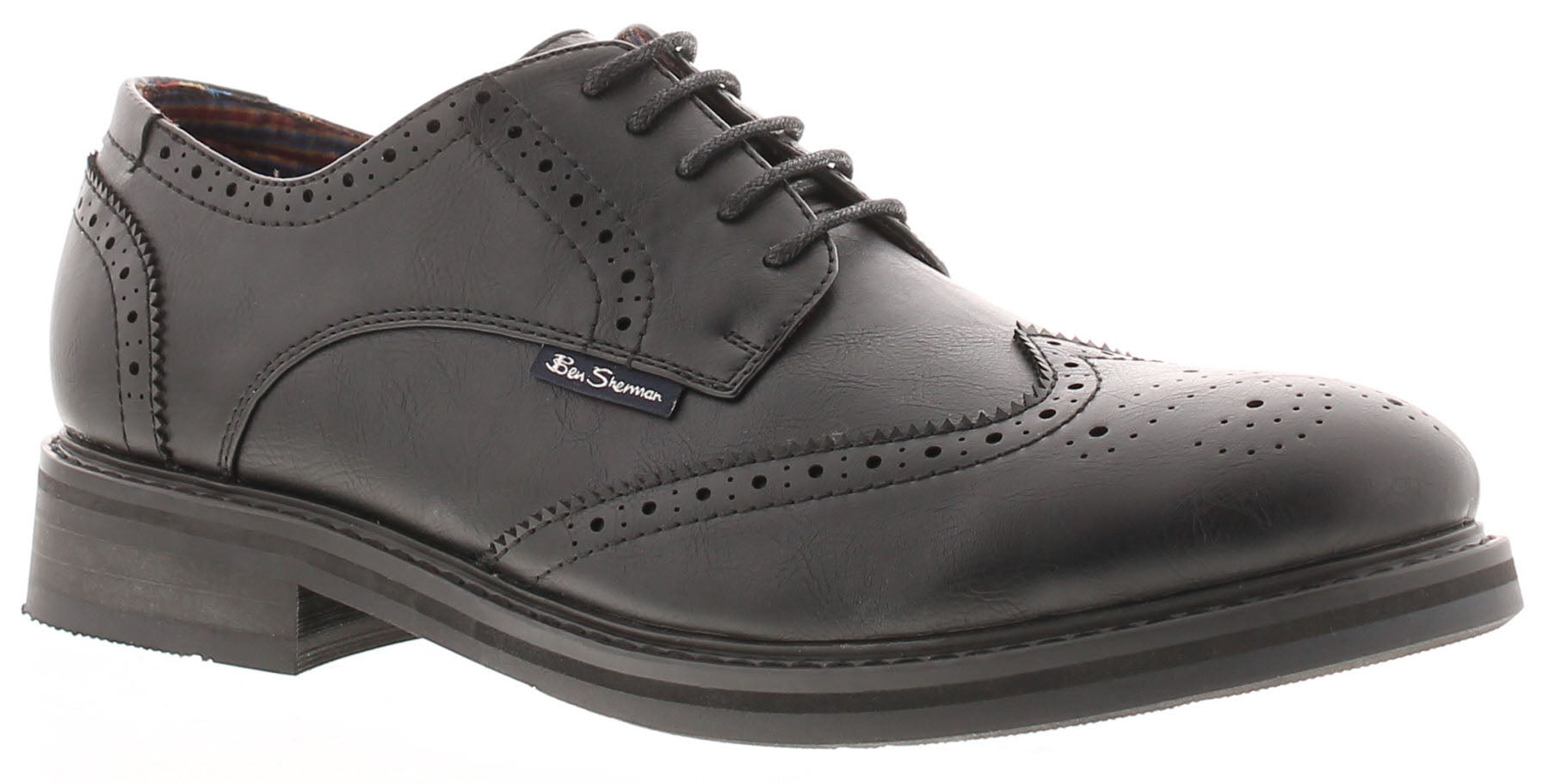 ben sherman dress shoes Black Polished Wingtip Formal Premium Shoe Designed with a soft leather lining for enhanced comfort and breathability Ben Sherman Soho Suede Men's