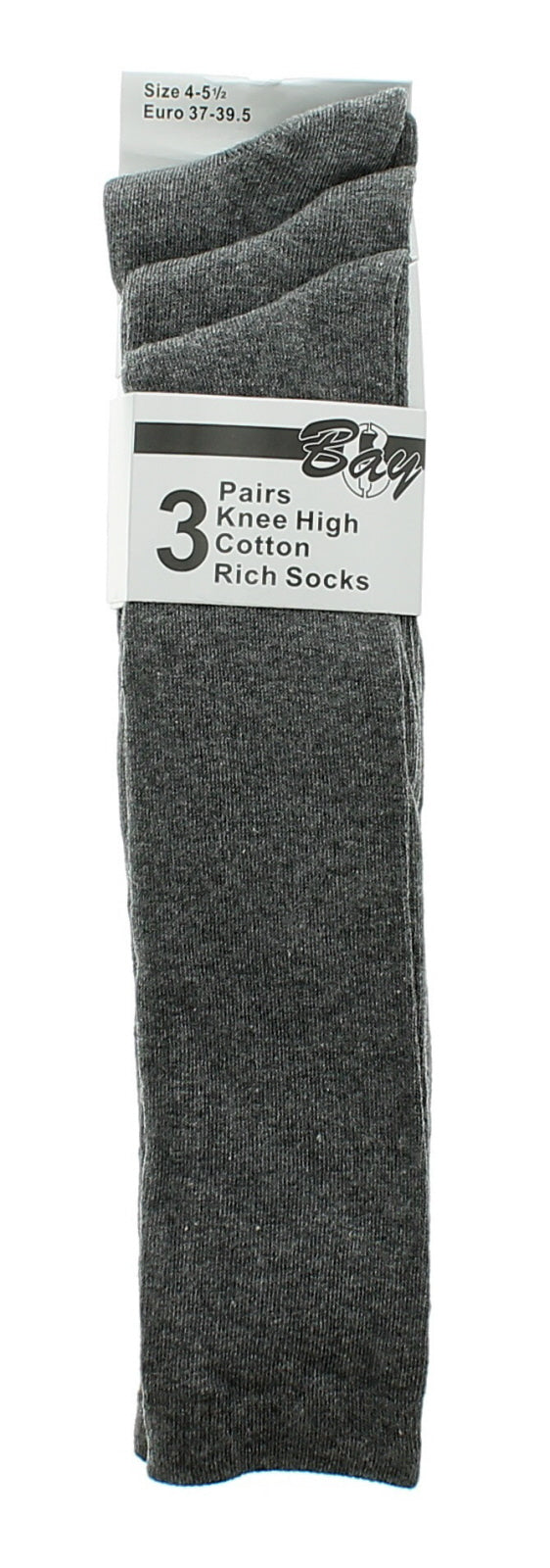 3Pk Knee High Socks