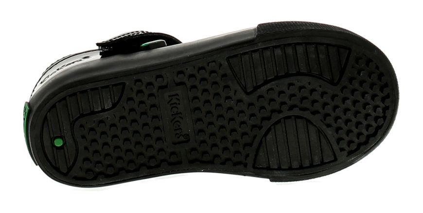 Kickers Tovni Mj Inf Black Leather Girls Shoes Wynsors