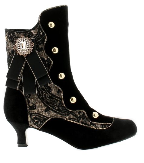 Joe Browns Couture Ladies Velvet Ankle Black Womens Boots Wynsors