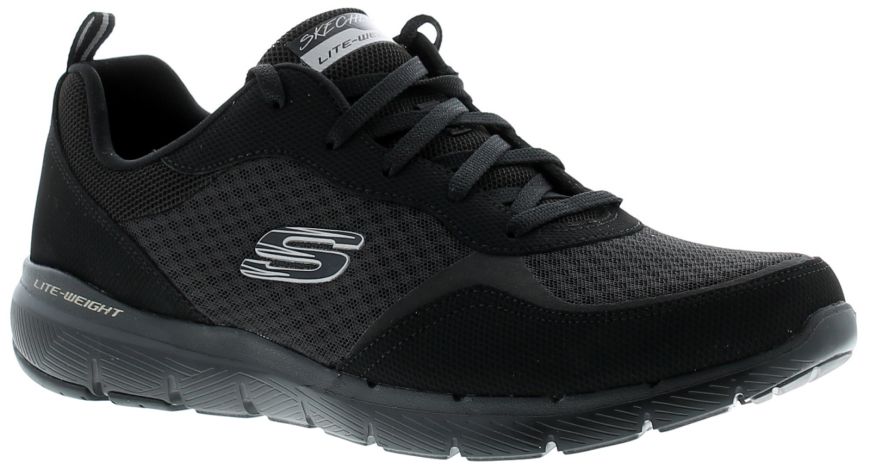 Skechers black flex appeal 3.0 trainers store