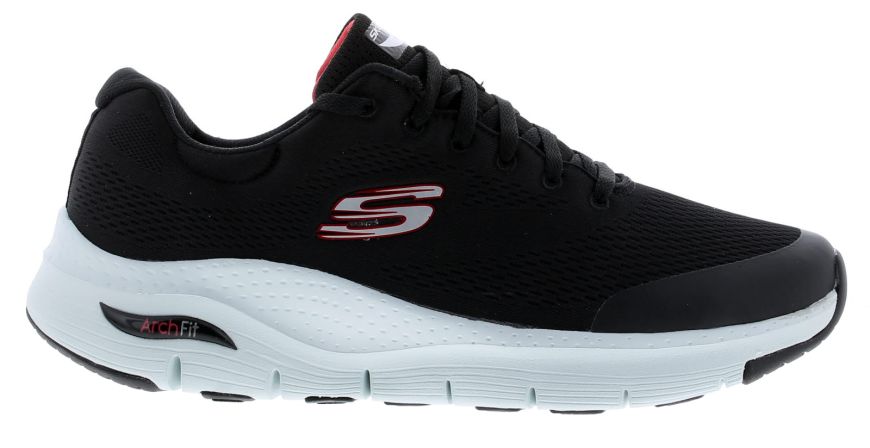 Skechers Arch Fit Black Red Men S Trainers Wynsors