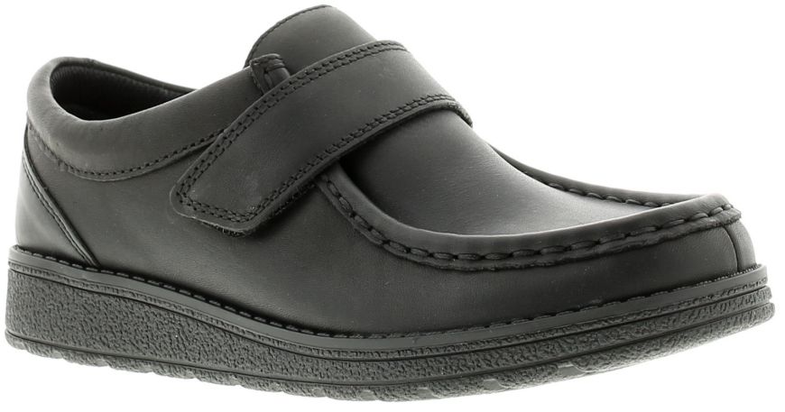 Clarks Mendip Pure Black Boys Shoes Wynsors