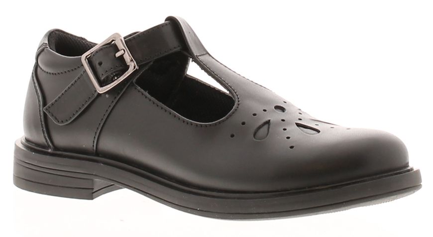 Love Leather Choppy Black Girls Shoes Wynsors
