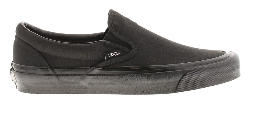 Vans mens black slip on cheap