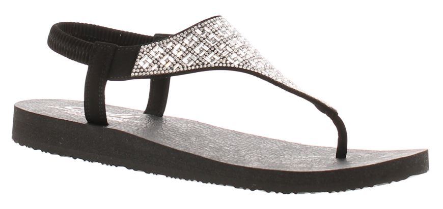 Skechers Meditation Sweet Roc Black Women S Sandals Wynsors