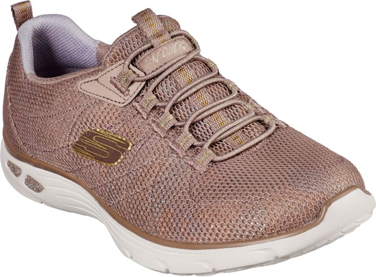 Skechers Relaxed Fit Dlux Taupe Rose Gold Whi Women S Trainers Wynsors