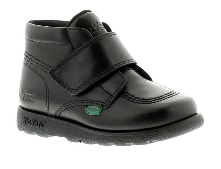 Kickers Fragma Strap Boot Black Boys Shoes Wynsors