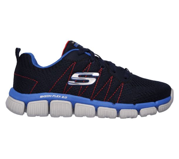 Skechers Skech Flex 2.0 Quick Navy Blue Boys Trainers Wynsors