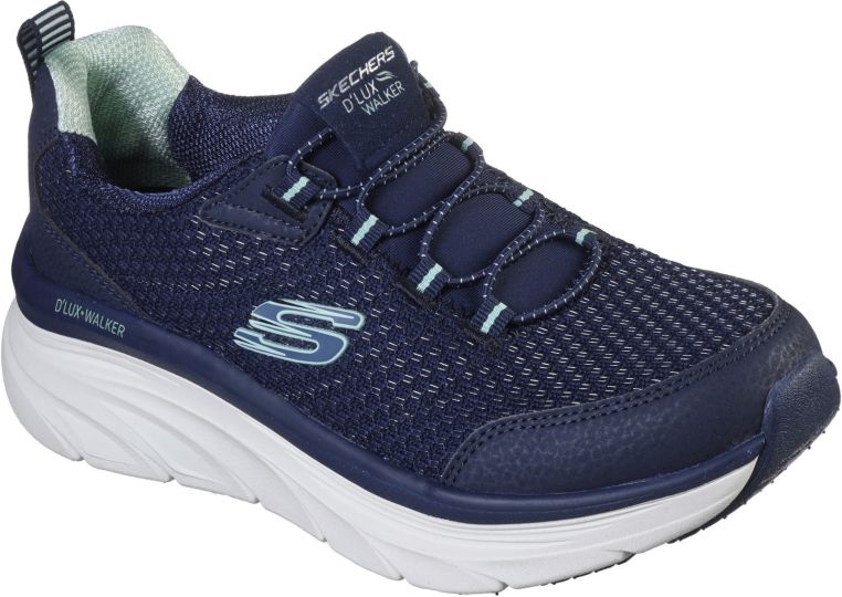 Skechers Relaxed Fit Dlux Navy Aqua Women S Trainers Wynsors