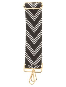 Pattern Bag Strap Black