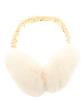 Sequins Ear Muffs Beige