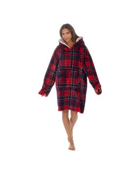 Adult Plush Hoodie Red