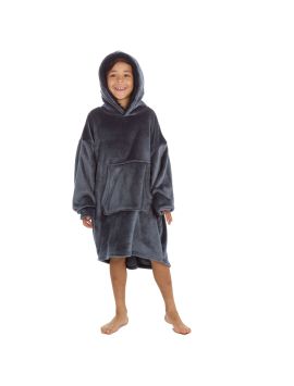 Oversized Hooded Blanket Grey