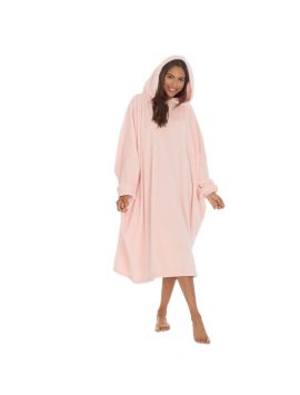 Plush Poncho Pink