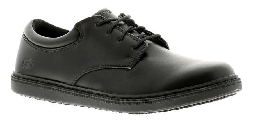Skechers black lanson trainers outlet