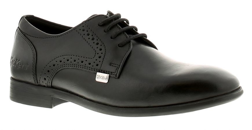 Kickers Jarle Lace Ym Black Boys Shoes Wynsors
