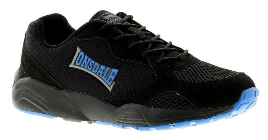 Lonsdale Eston Black Mens Trainers Wynsors