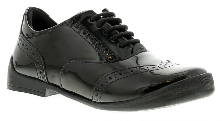 Kickers Bridie Brogue Black | Girls' Shoes | Wynsors