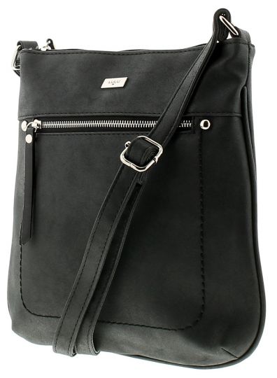 Roots Womens R5438 black stitched pocket crossbody | Scarborough Town Centre