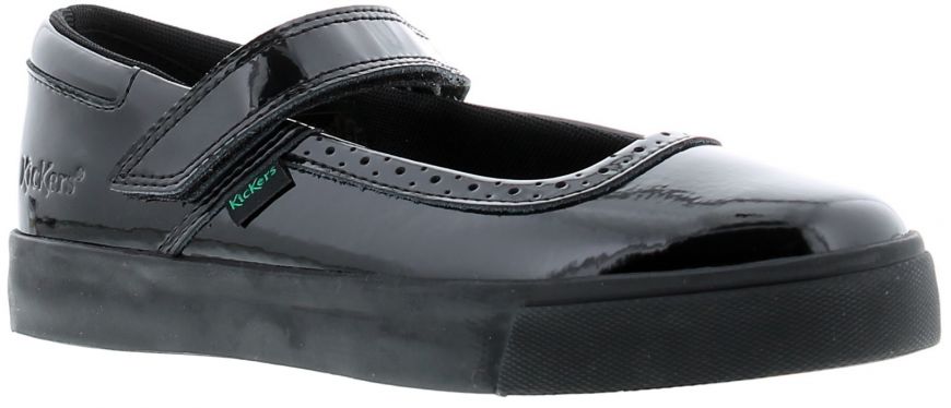 Kickers Tovni Brogue Mj Black Girls Shoes Wynsors