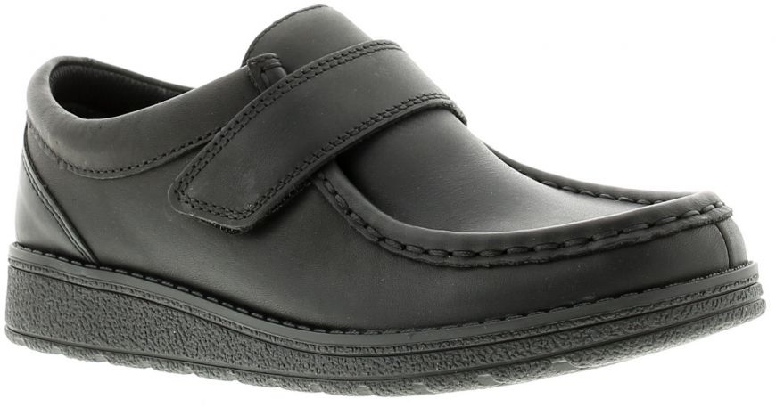 Clarks Mendip Pure Black Boys Shoes Wynsors