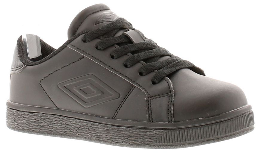 Umbro Medway Lace Jnr Black Boys Trainers Wynsors