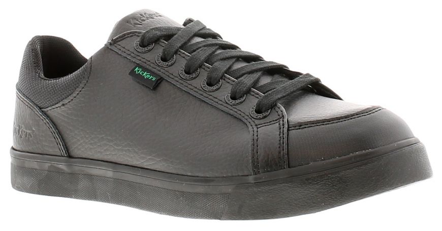 Kickers Tovni Lo Padded Black Boys Shoes Wynsors
