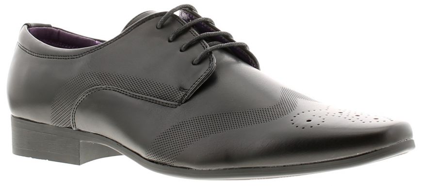 Charles Southwell Mens Comfort Fit Lightweight Shoes with Touch Fastening Black 