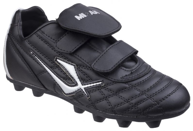 Mirak Forward Velcro Mould Black Silver Boys Boots Wynsors