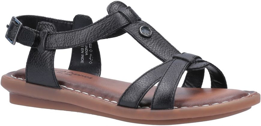Hush Puppies Olive Tstrap Black Women S Sandals Wynsors