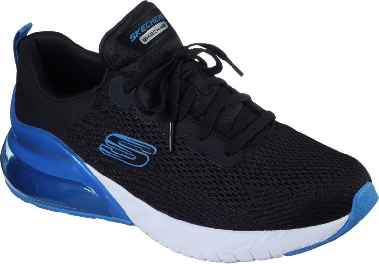 Skechers Skech Air Stratus Black Blue Mens Trainers Wynsors