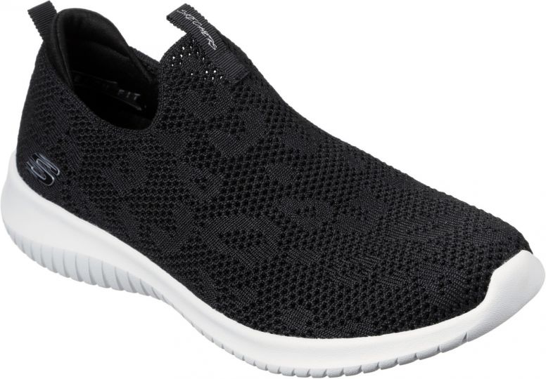 Skechers Ultra Flex Fast Black White Womens Trainers Wynsors