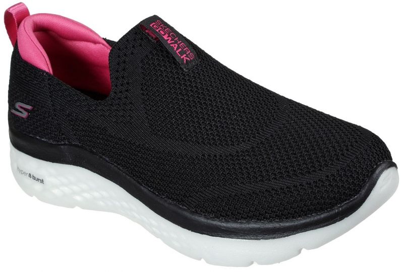 Skechers Gowalk Hyper Burst Black Hot Pink Women S Trainers