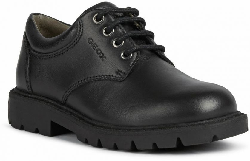 Geox Shaylax Lace Black Boys Shoes Wynsors