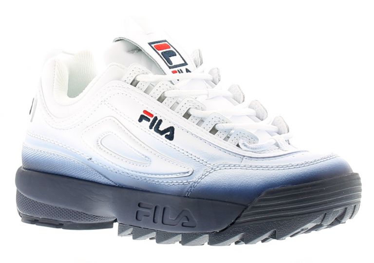 Fila Disruptor 2 Premium White/Blue | Womens Trainers | Wynsors