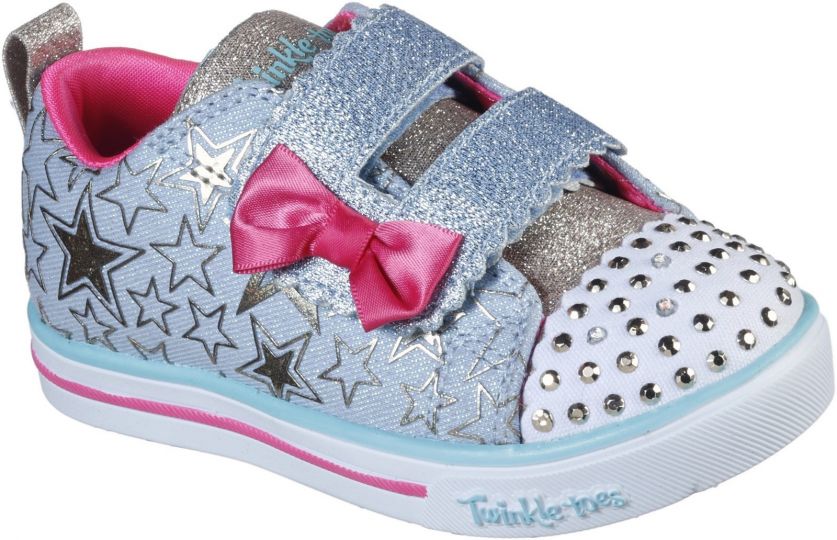 Chimenea Velocidad supersónica Deportista Skechers Sparkle Lite Stars Light Blue/Multi | Girls' Shoes | Wynsors