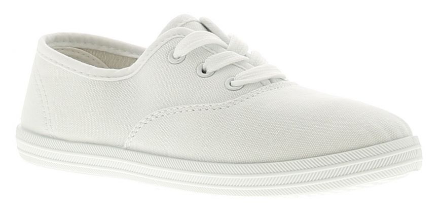 Wynsors Lace Up White Girls Shoes Wynsors