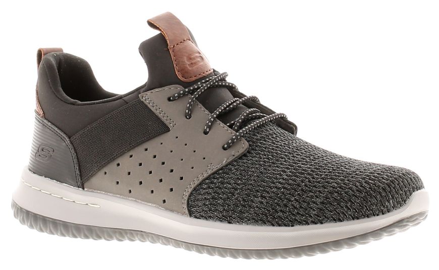 Skechers Delson Camben Grey Men S Trainers Wynsors