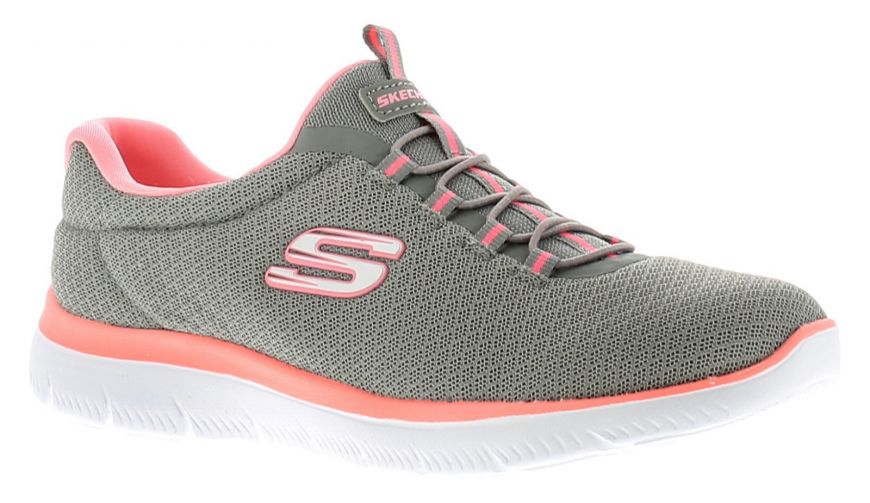 Skechers Summits Grey/Pink | Womens Trainers | Wynsors