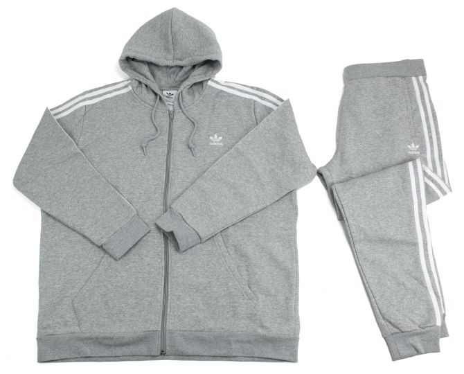 Adidas Originals Fleece Suit Grey Clothing Wynsors