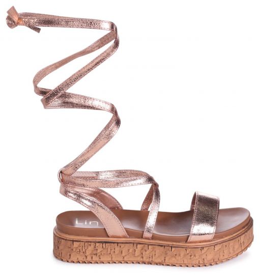 linzi rose gold sandals