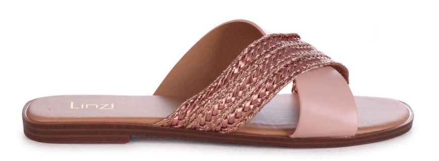 linzi rose gold sandals