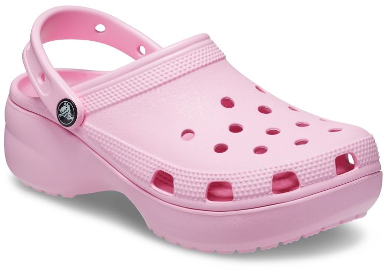 Hot pink hot sale platform crocs