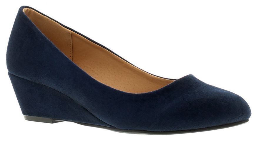 Navy wedge pumps shop
