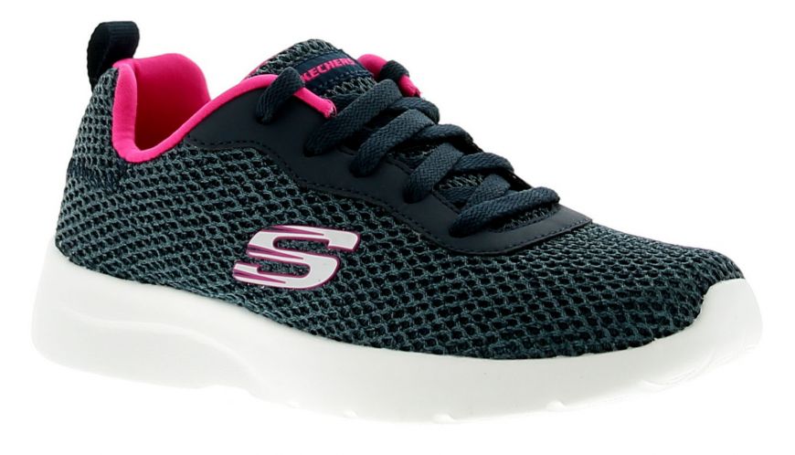 Skechers Dynamight 2.0 Navy/Hot Pink Girls' Trainers Wynsors
