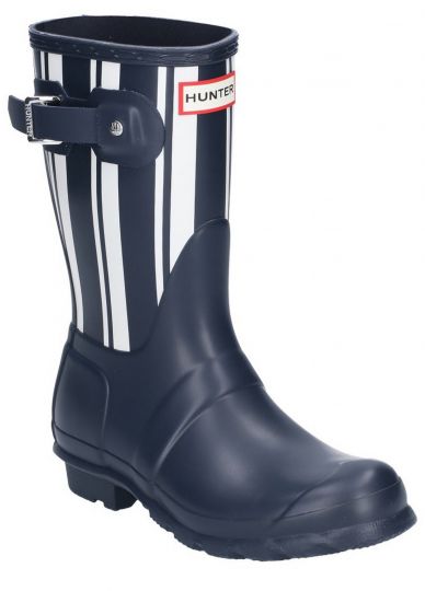 hunter original garden stripe short rain boot