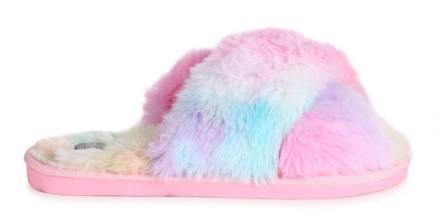 Tie dye sales fluffy slippers